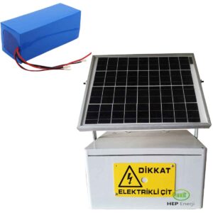 Güneş Panelli Elektrikli Çit Cihazı 25 Watt Lityum Li-ion Batarya